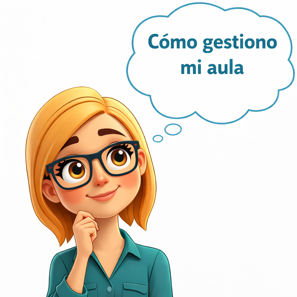 Una profesora pensando como gestiono mi aula